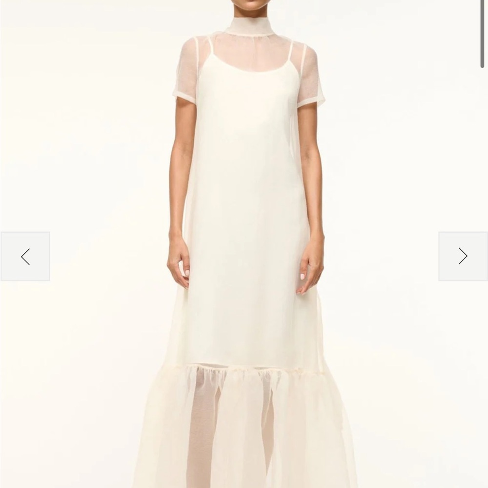 Staud Calluna Sheer Layered Dress